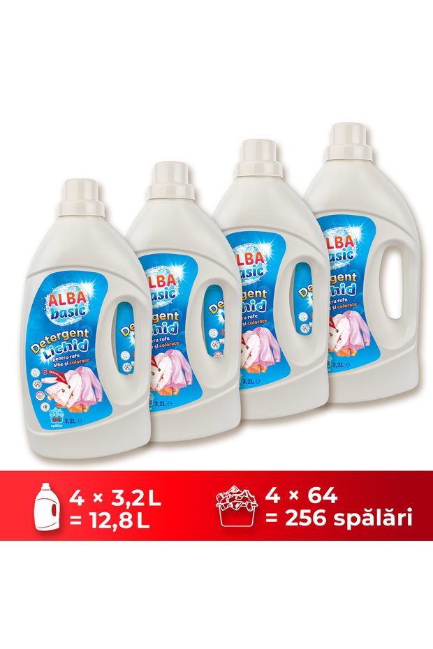 PACHET 4 x 3,2L Detergent lichid rufe / Blue