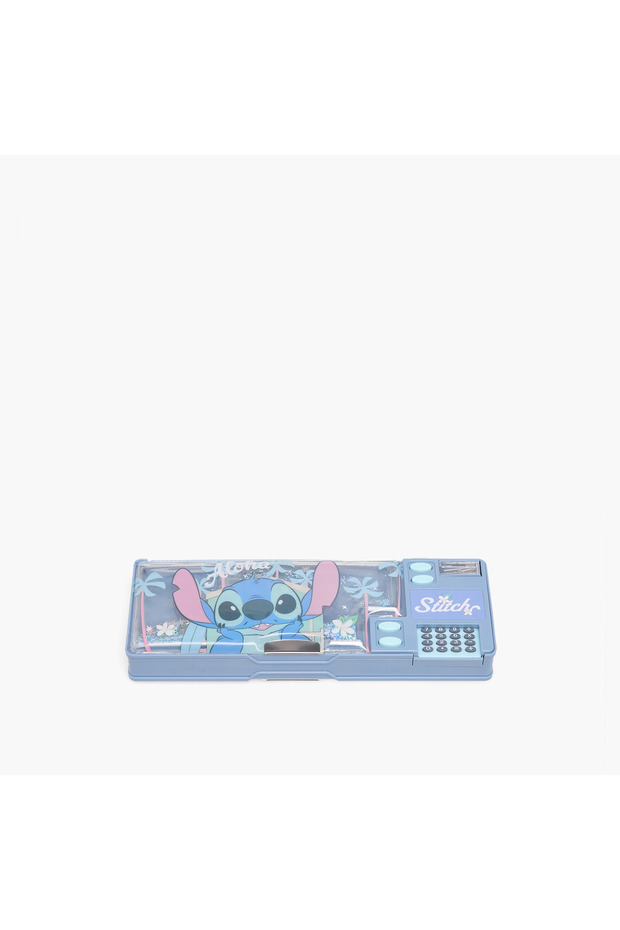Stitch Print Pencil Case with Calculator
