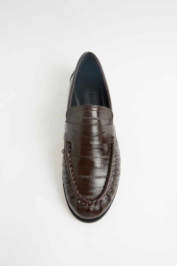 Loafer 2517 - Classic Leather Look Oval Toe Bitter Brown Waterway Women's Loafer