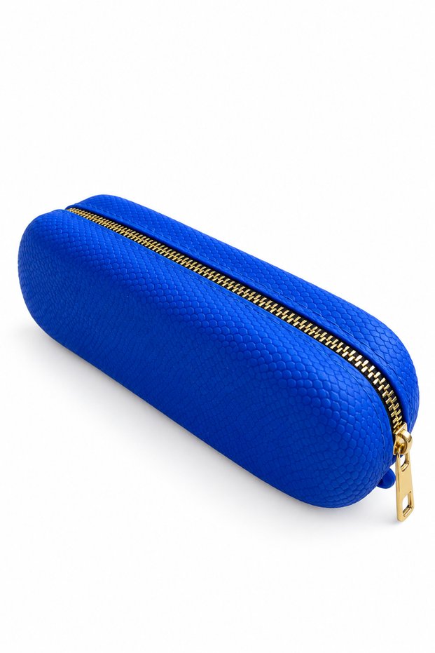 Pen Holder Silicone Back to School & Glasses Case 100% Domestic Production Blue