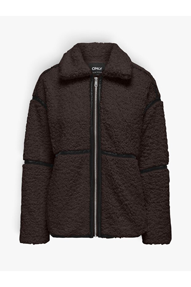 Onlparis Teddy Jacket Otw Cc Women's Brown Coat - 15322440