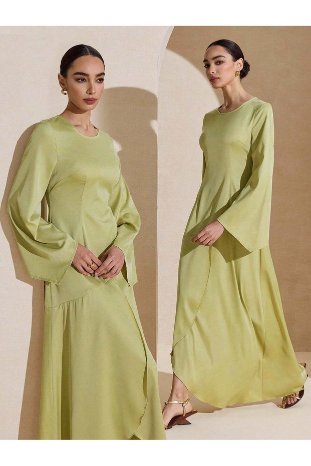Rochie maxi, verde - M