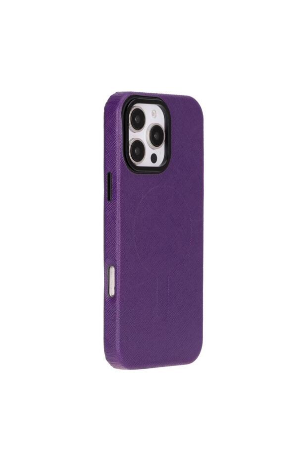 Bloomcase Aeris Dusty Mulberry iPhone 16 Pro Magsafe Genuine Leather Case
