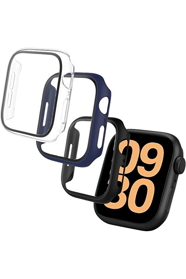 Case with Screen Protector Compatible with Apple Watch Series 9 8 7 45mm, Overall Protective Cover,