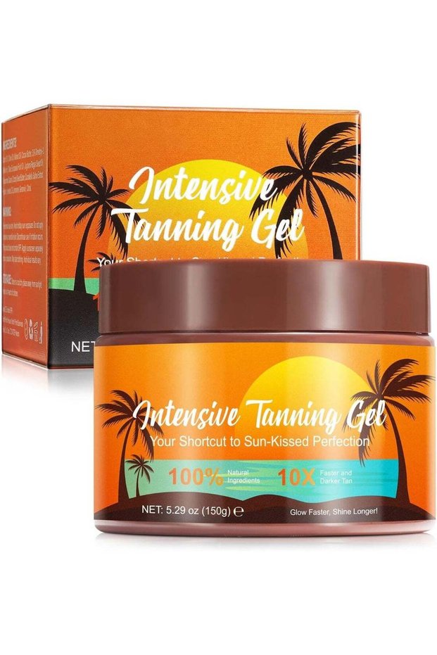 Elefer Intensive Tanning Gel 150g, Carrot Gel, Sunbed & Outdoor Sun Cream, Uses 100% Natural Ingredients for Skin Tanning