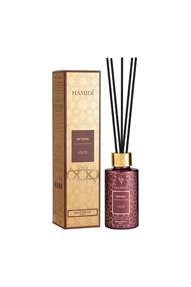 Natural Oud Reed Diffuser 100ml – Saffron & Black Pepper Fragrance with Rose