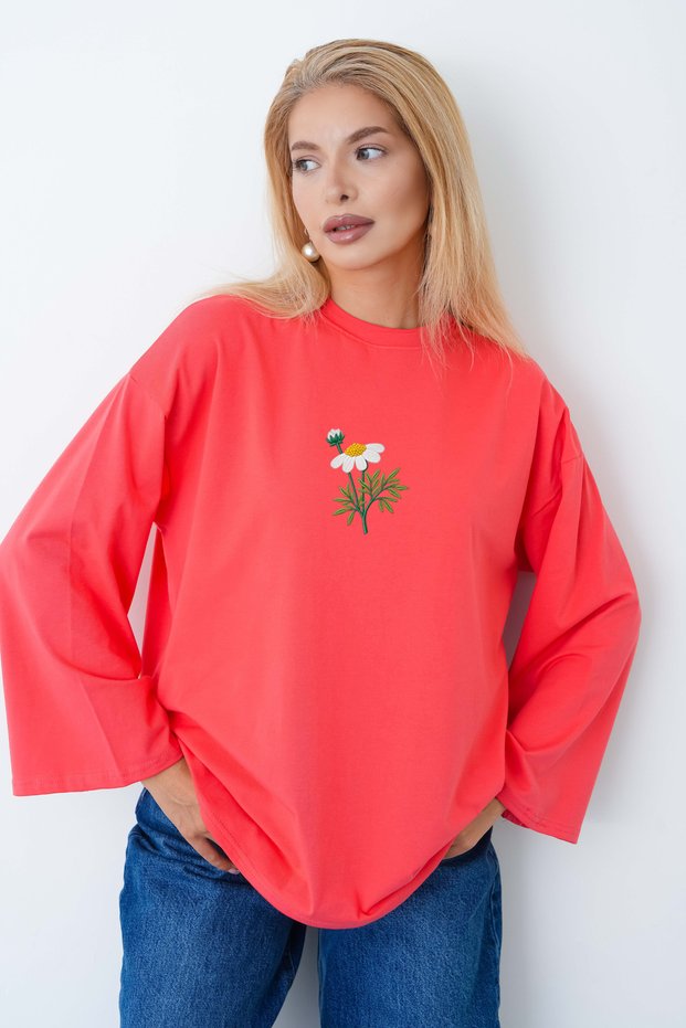 Daisy Printed Long Sleeve Body Suitable for Hijab Wear
