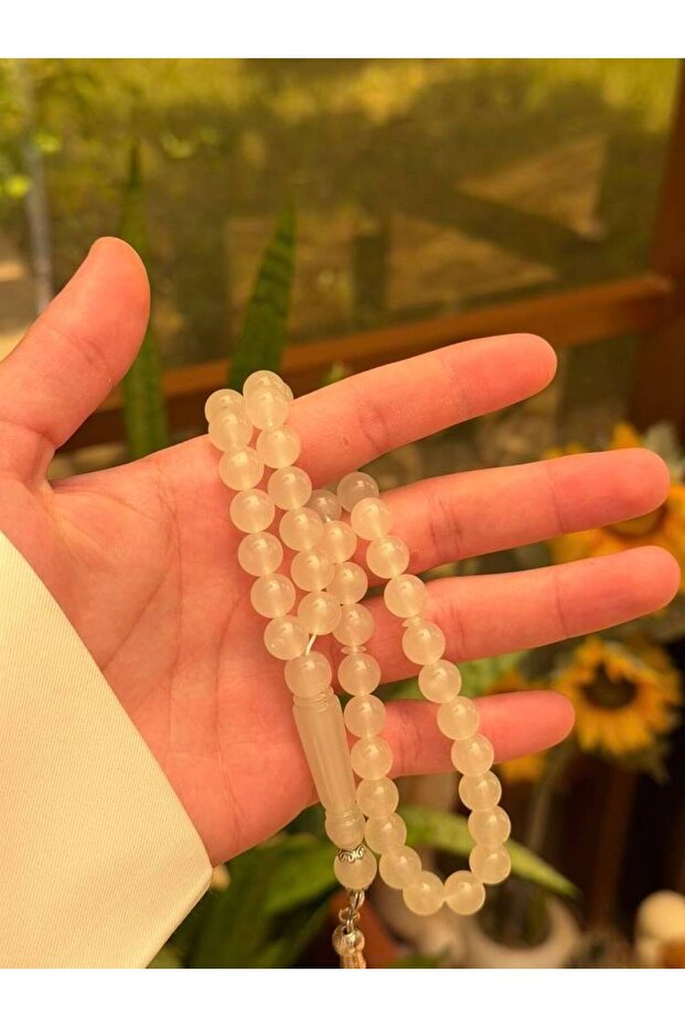 Elegant White Color Luxury Beaded Prayer Beads. ✨ - 45 Beads - White