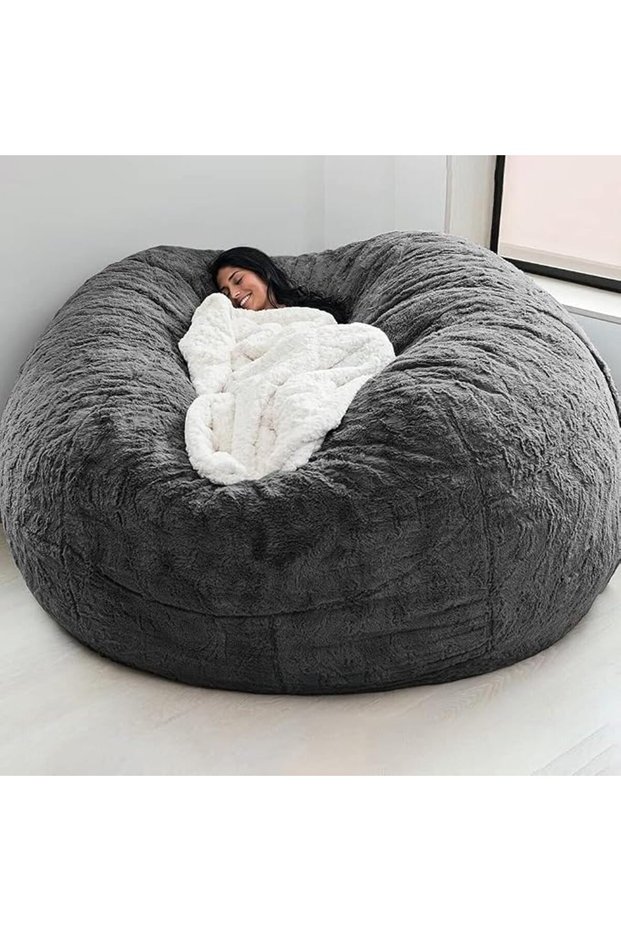 Double Sponge Round Bean (Dark Grey)
