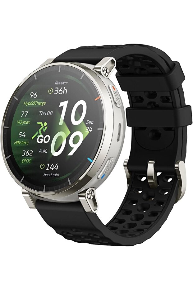Active 3 Premium GPS Running Smart Watch, 1.32" AMOLED Sapphire Display, 12-Day Battery, 4GB Storage, Offline Maps, 170+ Workout Modes, 5 ATM, Heart Rate & Fitness Tracker for Android & iPhone