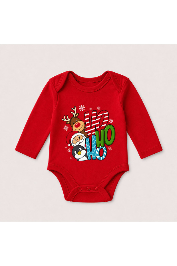 New Year New Year's Eve Santa Claus Christmas Printed Mom Dad Baby Family T-Shirt Bodysuit Combination