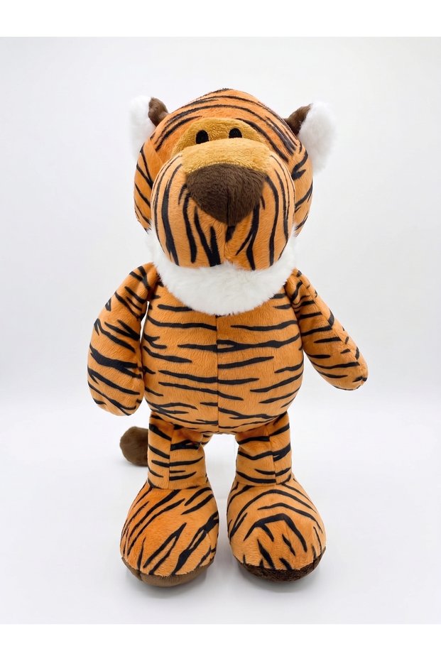 Tiger Plush Dog Toy - Vikvik Striped Soft Chew Toy with Sound 33 cm