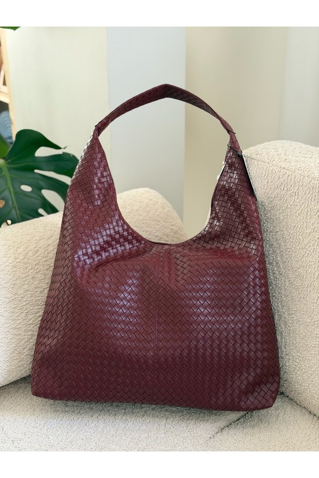 Knitted Pattern Large Size Shoulder Women's Bag