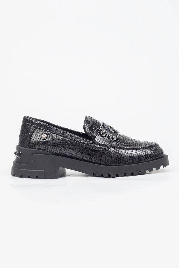 Mammamia Genuine Leather Casual Shoes with Print Detail