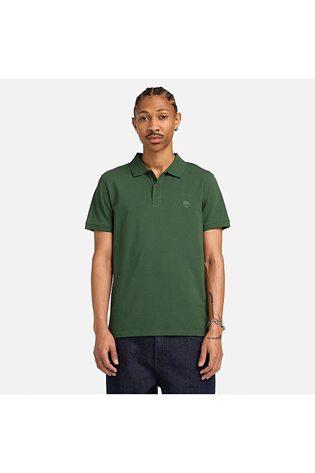Millers River Short Sleeve Stretch Polo Men's Green Tshirt