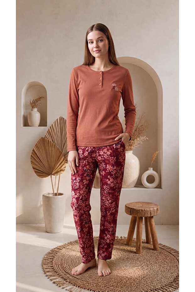 Lyc Pajama Set Orange 3422