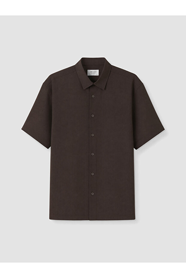 Lcw Vision Brown Regular Fit Dobby Men's Shirt