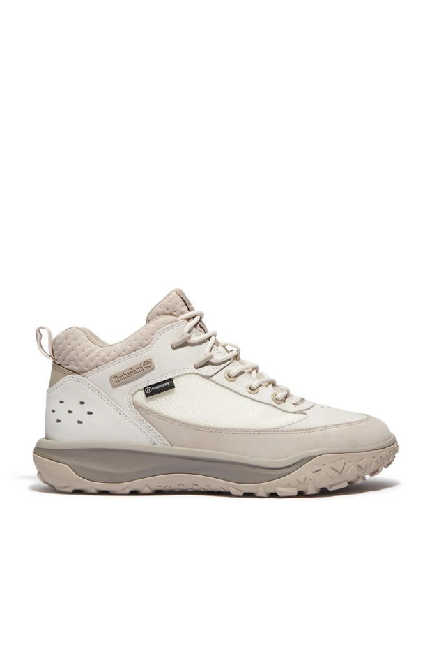 حذاء Timbercush Motion 7 Mid Lace Up Waterpro للرجال باللون الرمادي