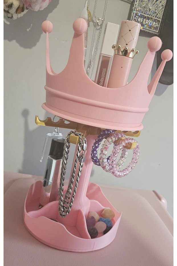 360 °   Rotating Jewelry and Makeup Organizer Lipstick Lip Gloss Earring Ring Organizer Stand