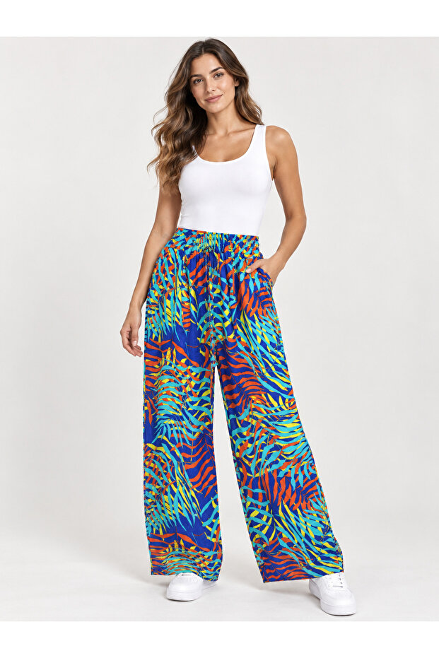 Trend Women's Patterned Casual Trousers
