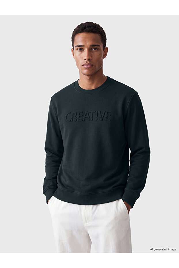 Rmz Gi̇yi̇m Farkiyla Zero Roba Collar Thick Men's Sweatshirt