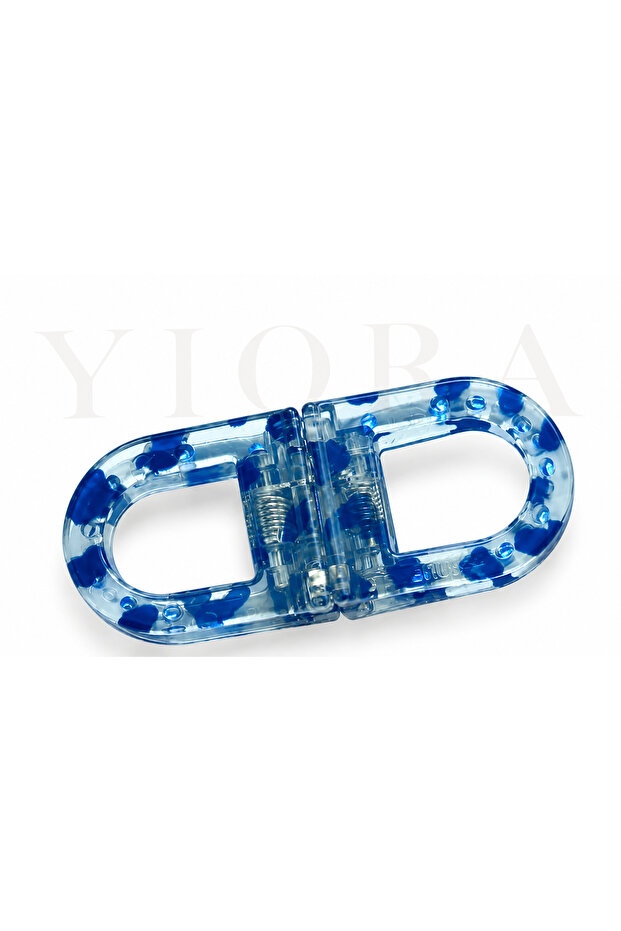 Magnetic Hair Clip Women's Double-Sectioned Patterned Bone Clip Strong Hold