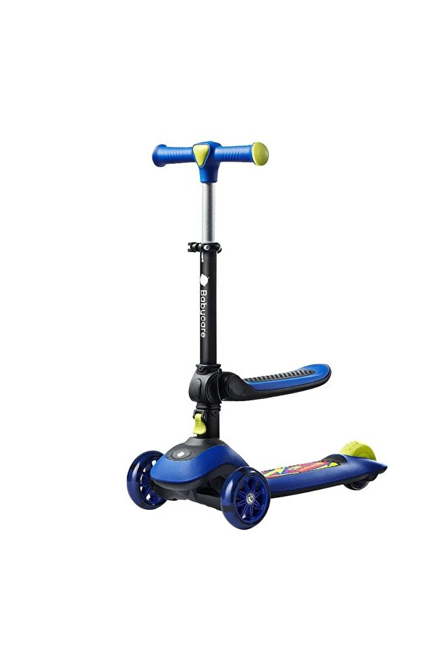Manual Scooter 3 Wheels with Foldable Seat, Red, 100 kg Carrying Capacity