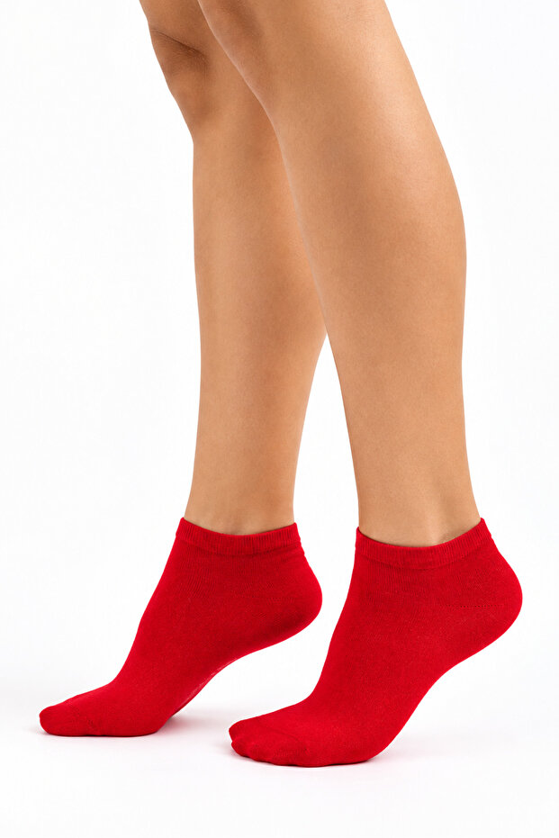 Seamless Anti-Sweat Cotton Breathable Red Bootie Socks