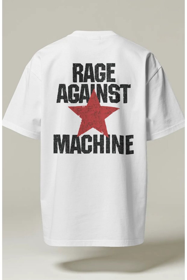 Rage Against the Machine Rock Metal Music Band Printed Unisex Oversize Premium T-Shirt