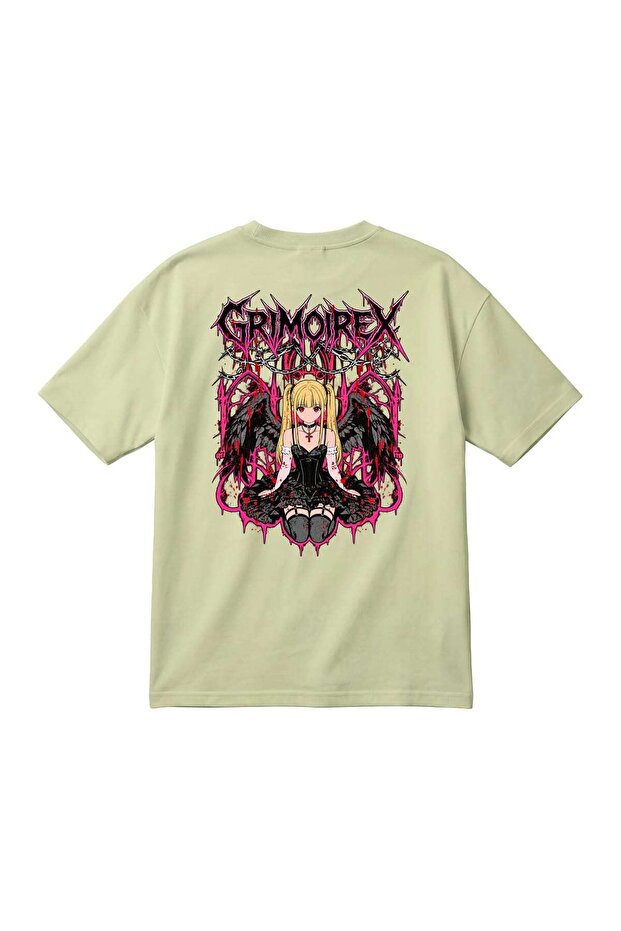 GRIMOIREX Basklı Oversize T-Shirt
