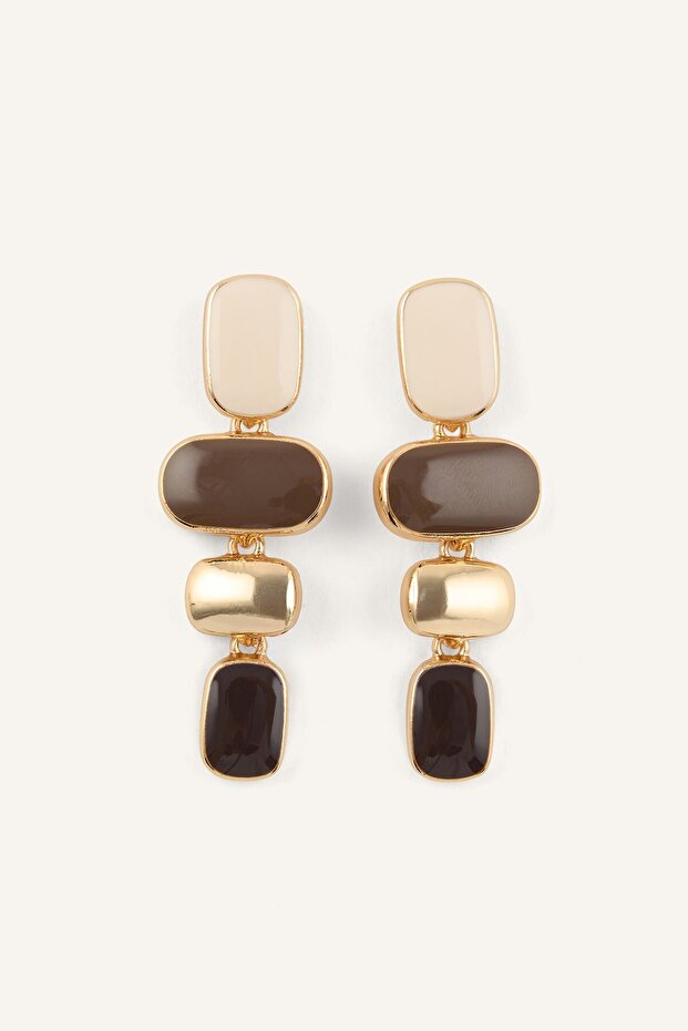Women's Colorful Stone Earrings I6599Axns