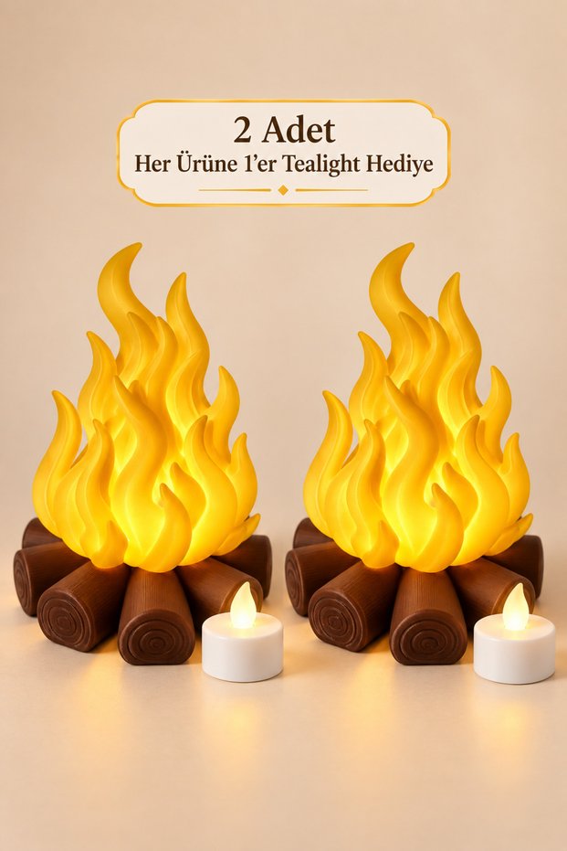 Dekoratif Kamp Ateşi LED Tealight Lambası
