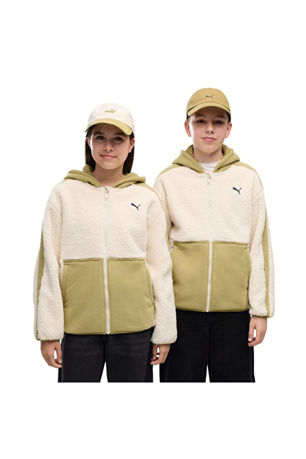 Children's Beige Ess Winterized Full-Zip Fleece