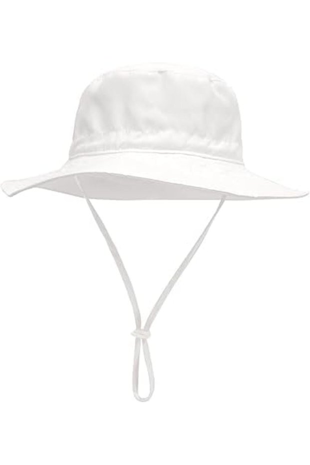 Baby Sun Hat,UPF 50+ Toddler Beach Swim Bucket Hat,Adjustable Wide Brim Summer Hat for Infants and Kids