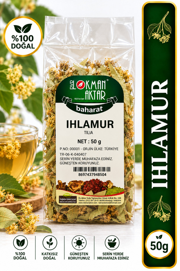 Linden 50 Gr – Natural Dried Linden Flower and Leaf