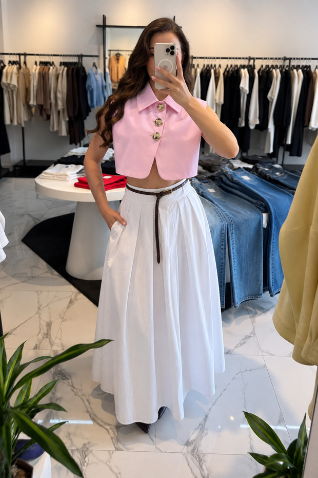 Pink Crop Vest - 2Y8419