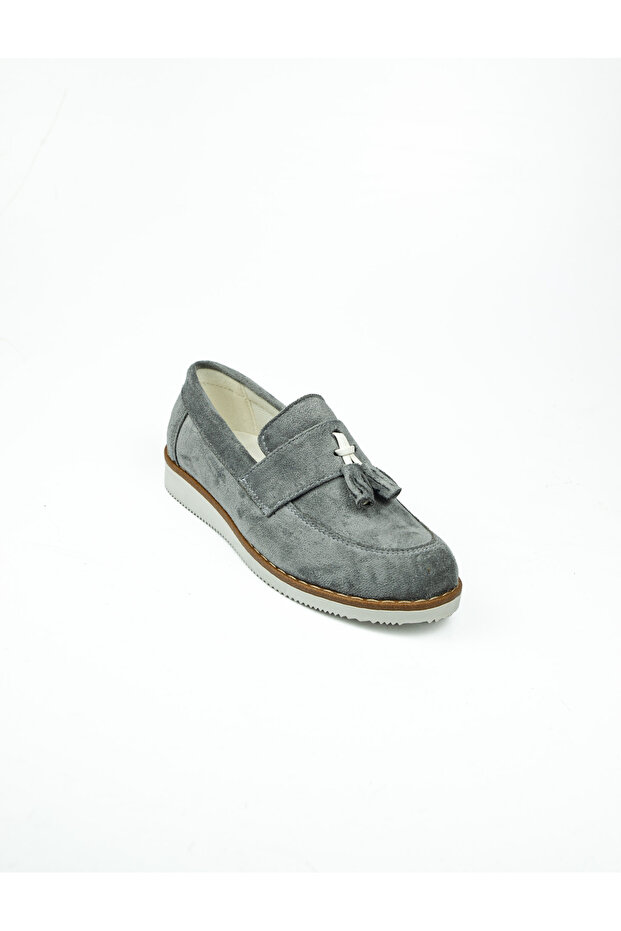 184 Gray Suede Tasseled Casual Boys' Shoes