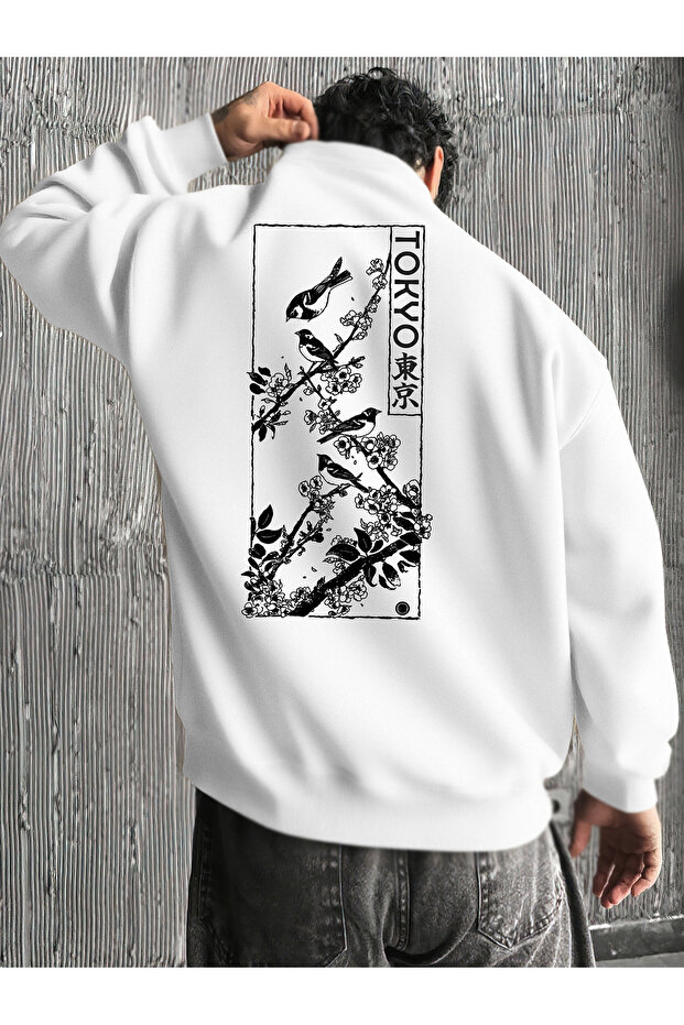 Unisex Men's Printed Crew Neck Comfortable Fit Regular Cut Sweatshirt