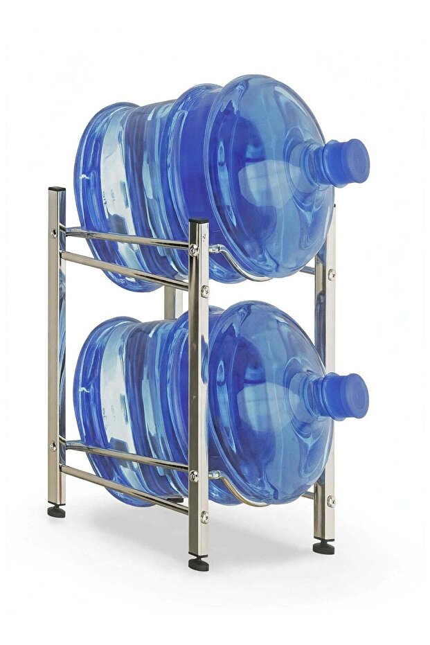 BUCKET WATER STORAGE RACK EU-364363 – 1PCS Heavy Duty Two Tier Water Bottle Organizer Stand, Space Saving Floor Rack for Home, Kitchen, Office, Restaurant and Commercial Storage