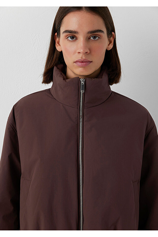 Short women's jacket puce