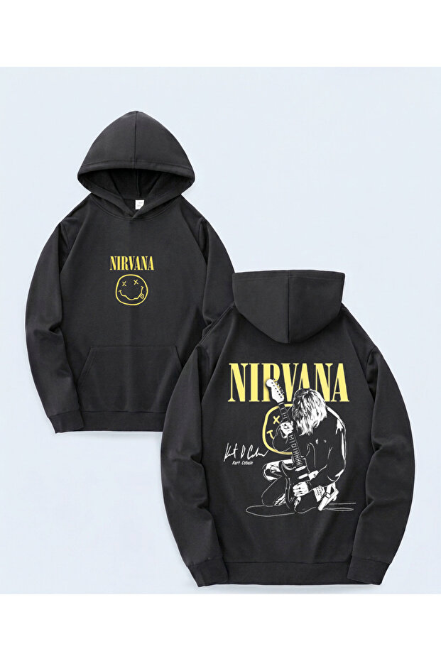 New Season Nirvana Printed Oversize Sweatshirt, 3 Yarn Soft Fabric