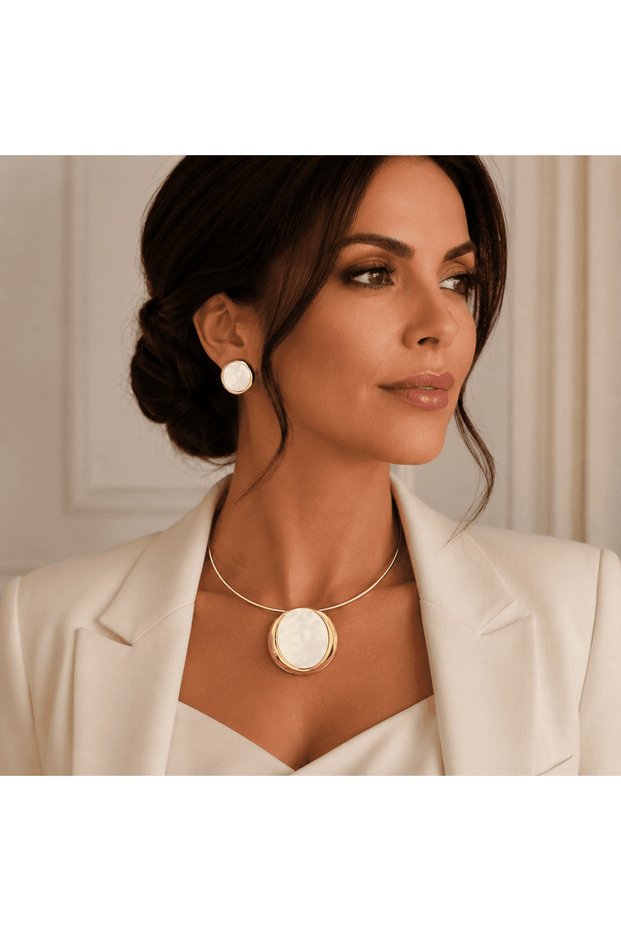 Set colier Ellegance Blanche