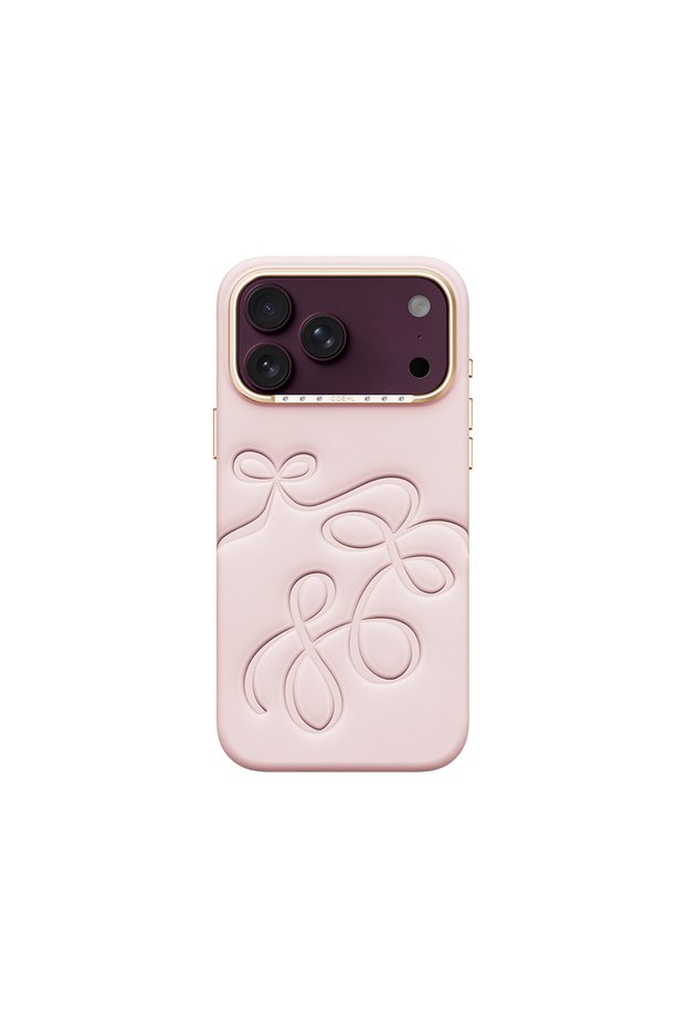 حافظة متوافقة مع هاتف iPhone 18 Pro Max، غطاء خلفي منقوش بنمط سحابي، لون وردي فاتح