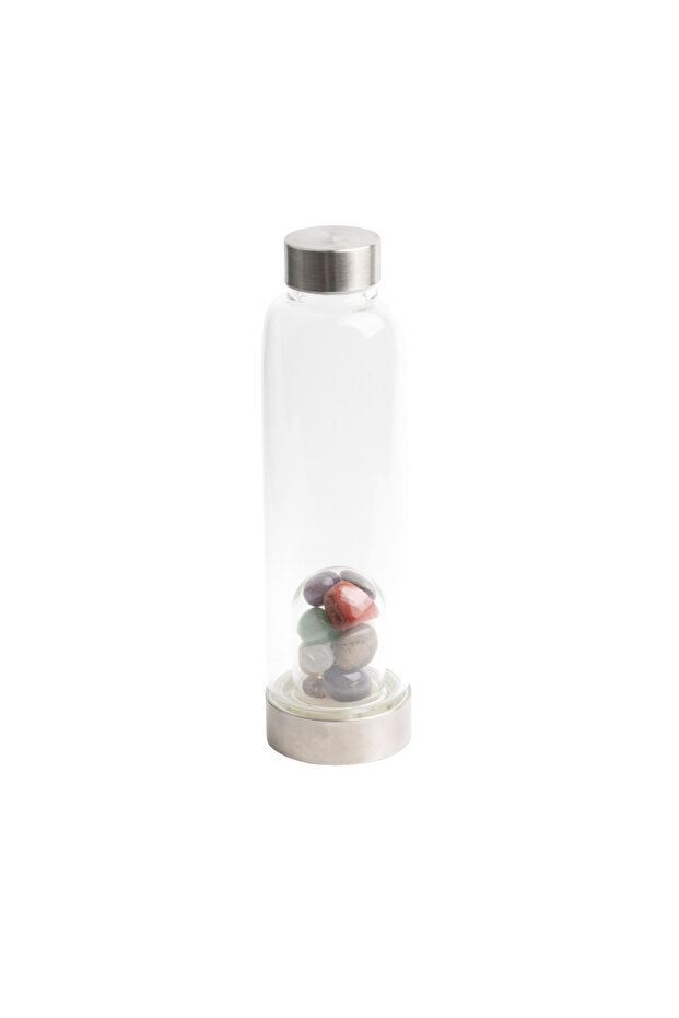Natural Stone Water Bottle with Metal Cover (as Per Your Taste and Request) 500 ml