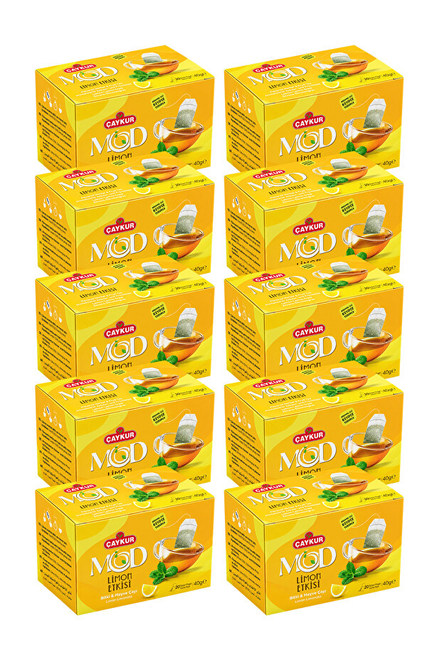 Mod Lemon Effect Cup of Tea Bags 2X20 40Gr. Ten-Pack