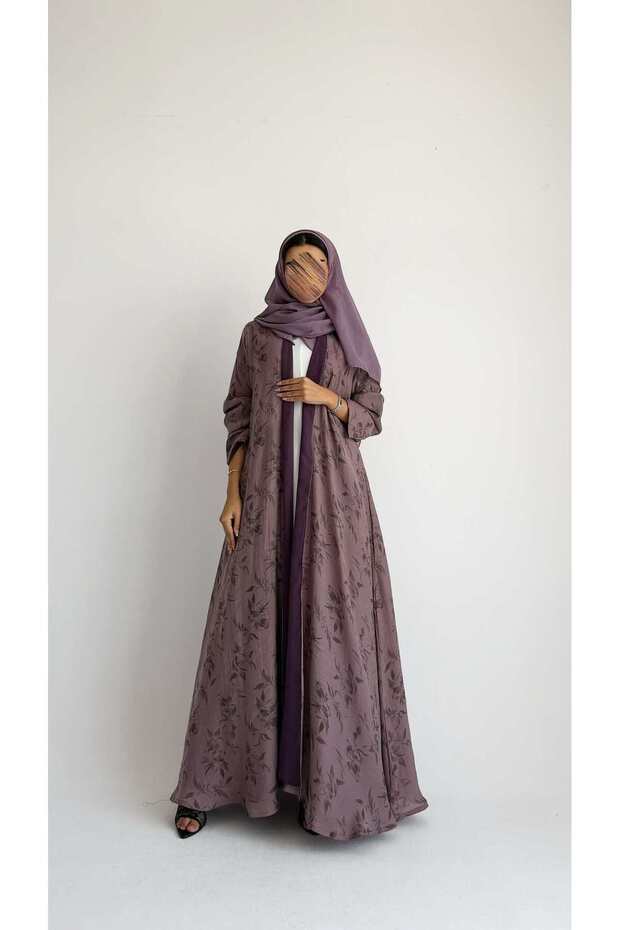 MWT2092 - Printed Chiffon Abaya | عباية شيفون مطبوعة