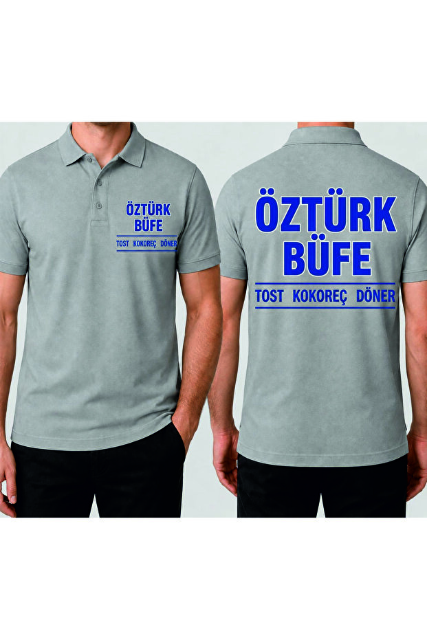 Personalized Polo Collar Gray T-Shirt for Individuals and Workplaces