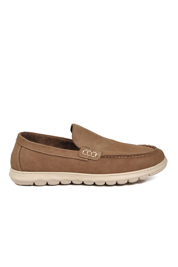 Sand Nubuck Genuine Leather Anatomical Memory Comfortable Sole Men's Casual Shoes Loafer M732