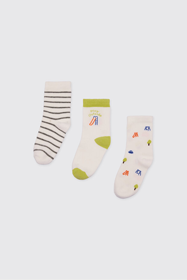 Baby Boy Ecru Socks
