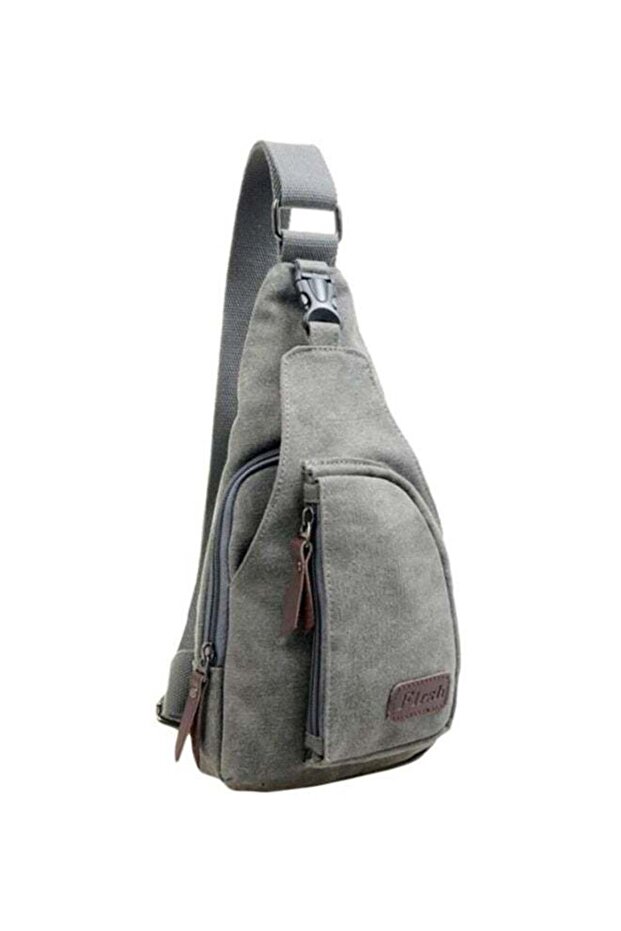 Canvas Crossbody Bag Grey